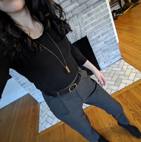 Uniqlo Pants - Uniqlo super high waisted tapered plaid trousers